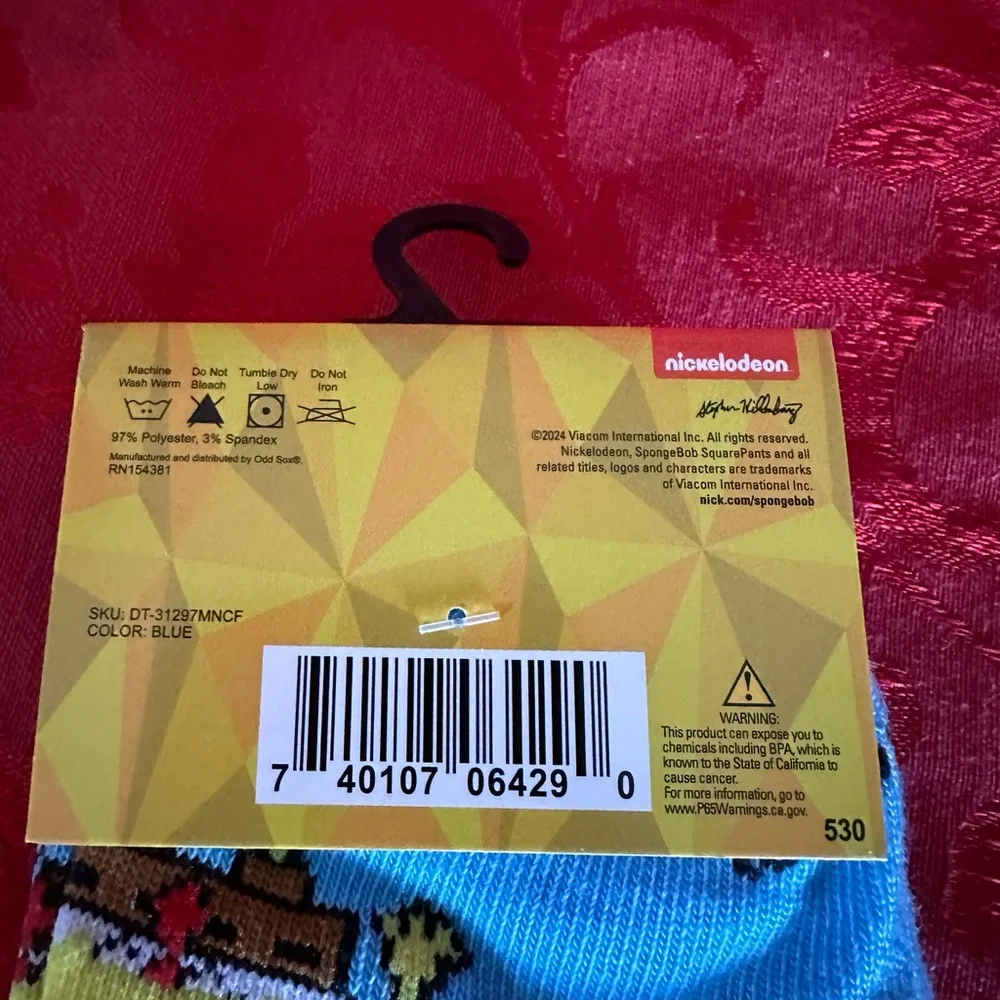 🌵3/$15 SpongeBob Square Pants Men’s crew length socks (see description)